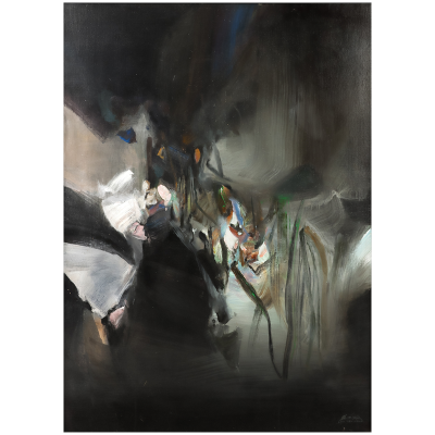 CHU TEH-CHUN Composition n° 534 - 1974Huile sur toile vendu 154 940,00 € le 16/12/2023